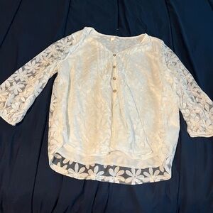 Siren Lily Embellished 3/4 Sleeve Blouse